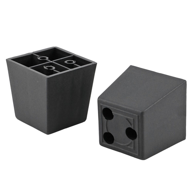 Jambes r&eacute;glables en plastique noires modernes d'armoire de cuisine de mat&eacute;riel d'accessoires de meubles