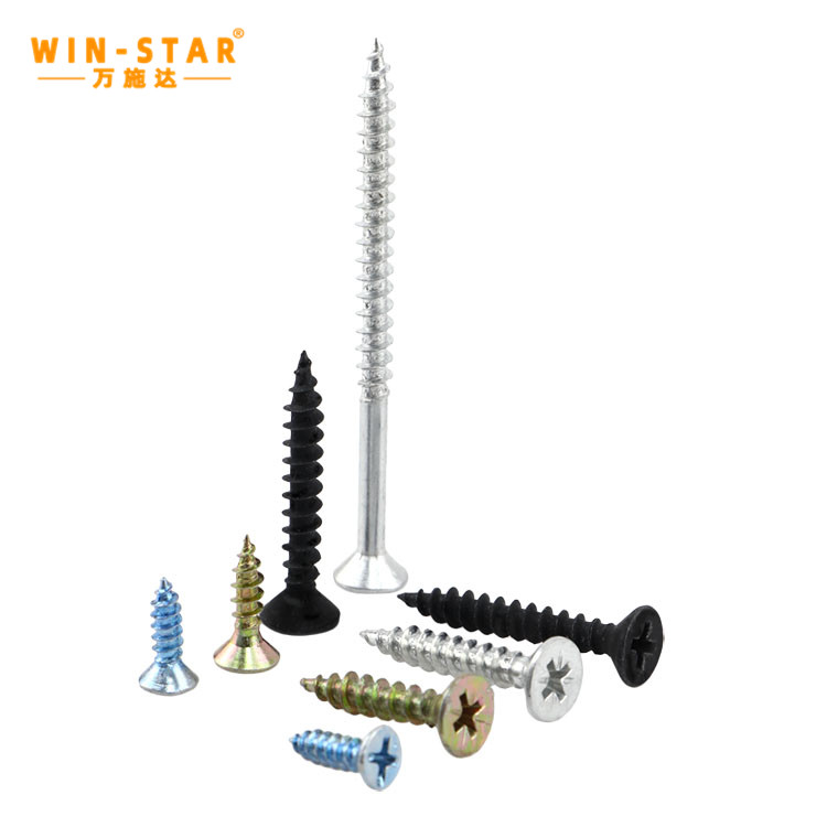 Isekeermestavad kollased tsink-poleeritavad Phillipsi lamedad p&otilde;hjaga CSK peaga puitlaastplaadi kruvid puitlaastplaadi kruvide jaoks