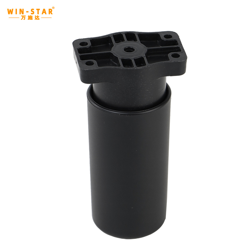 Samani za Jumla Meza ya Plastiki Miguu Nyeusi Inayoweza Kurekebishwa Kwa Usaidizi wa Sofa 200KGS