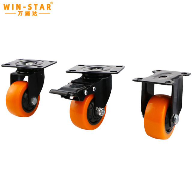 4-palčna kolesa z enim kolesom s centralnim zaklepom za velika nosilnost