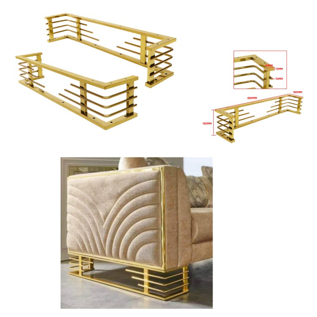 Waewae Sofa Koura Sofa Armchair Base Metal Iron Steel Anga Sofa mo te Roopu Hotera Noho