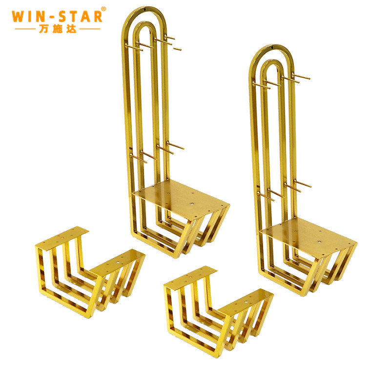 மரச்சாமான்கள் பிரேம் பாகங்கள் துருப்பிடிக்காத ஸ்டீல் சோபா கால்கள் மற்றும் ஆர்ம்ரெஸ்ட் பாகங்கள் உலோக சோபா சட்டகம்