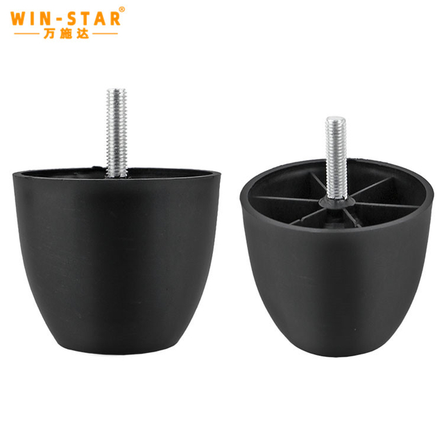 የቤት እቃዎች እግር ለካቢኔ ጥቁር ሶፋ ገበያ ታዋቂ የፕላስቲክ እግር