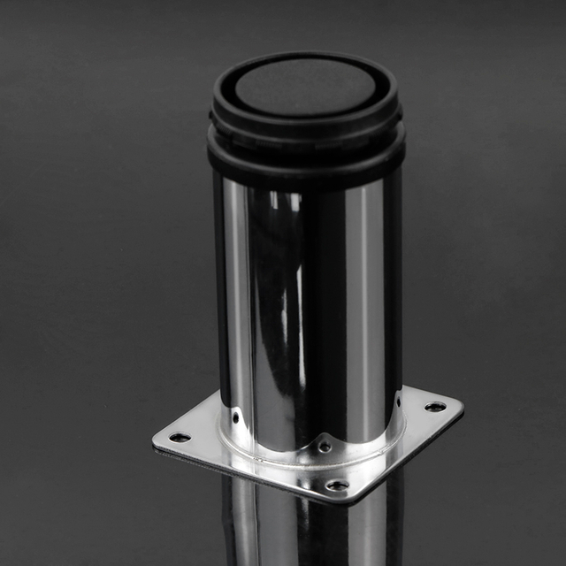 Nastaviteľn&eacute; n&aacute;bytkov&eacute; chr&oacute;mov&eacute; železn&eacute; nohy 50 mm r&uacute;rkov&eacute; nožičky na sedaciu s&uacute;pravu 