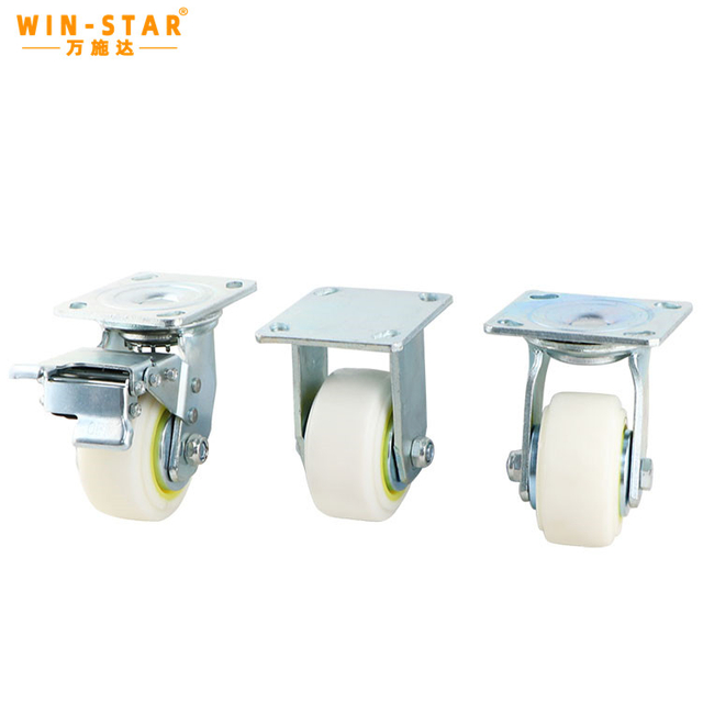  Industrijsko vrtljivo kolesce iz mehke gume za težka dela za voziček