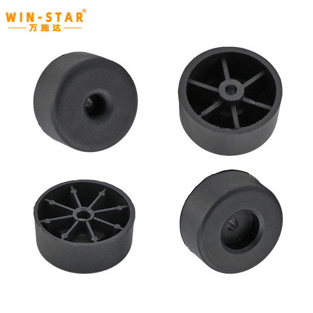 Биіктігі 20 мм Көтерме жаңа дизайн қара жиһаз аяқтары арнайы логотипі бар пластикалық диван аяқтары