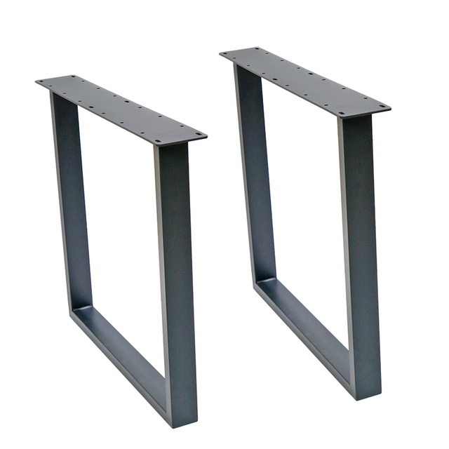 Kaki Meja Makan & Kopi Persegi Hitam Industri Perabot Kantor DIY dengan Kaki Penopang Besi