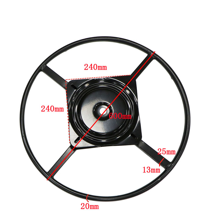 600MM ပရိဘောဂ သတ္တုလှည့်ပတ်ပြား ဆိုဖာ သဘာပတိ Turntable Swivel Base 