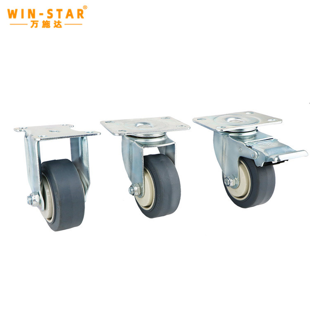 TPR visoko elastični kotačići za teške uvjete rada Kotačići s bešumnim kotačićima od 5 inča