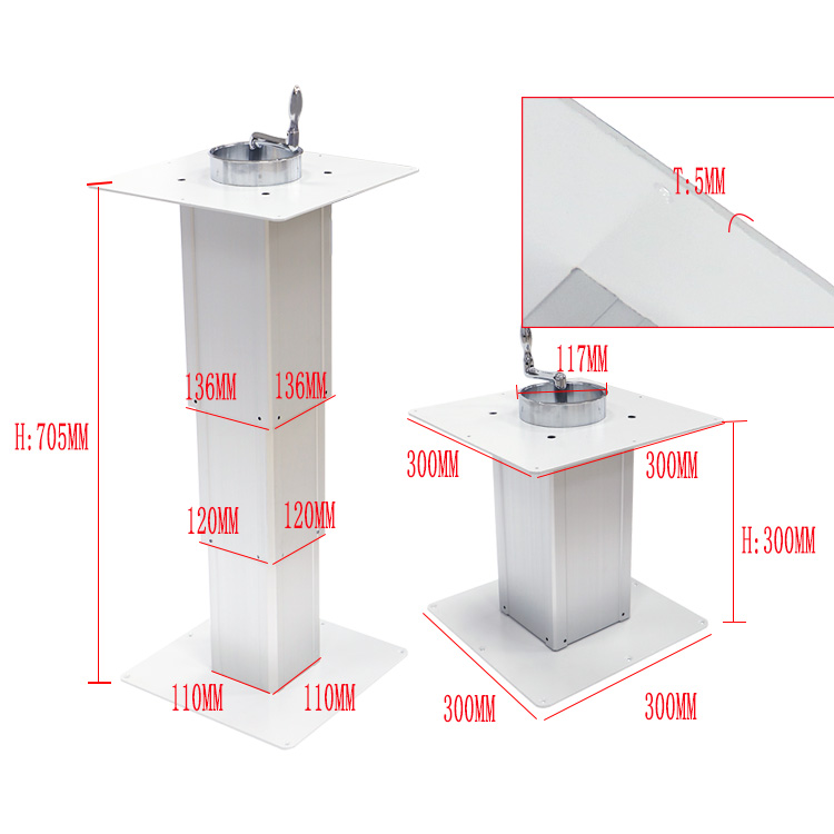 WINSTAR reguleeritav k&auml;sitsi t&otilde;stetav laud paadi/meres&otilde;iduki/haagissuvila/haagissuvila jaoks m&otilde;eldud lauaalus