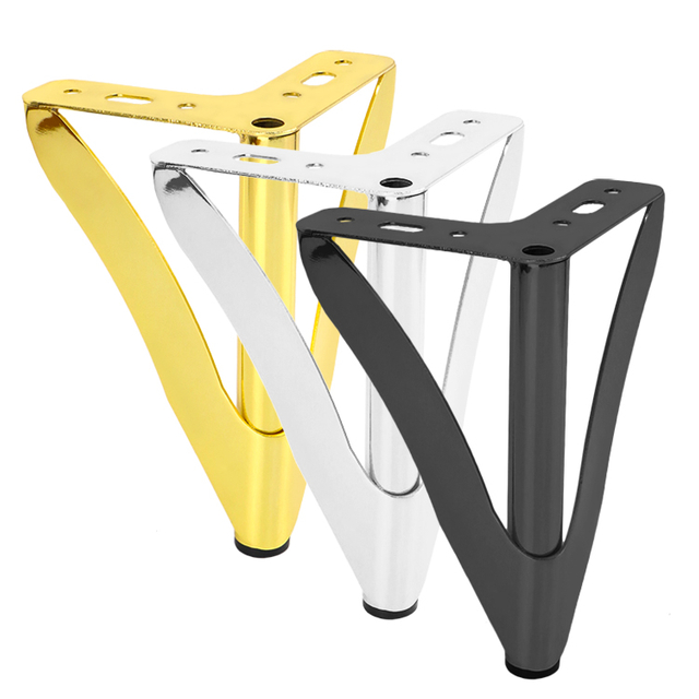 Moderne Design-Metallm&ouml;belbeine, schwarze Sofa-Eisenbeine, dekorative goldene Tischbeine