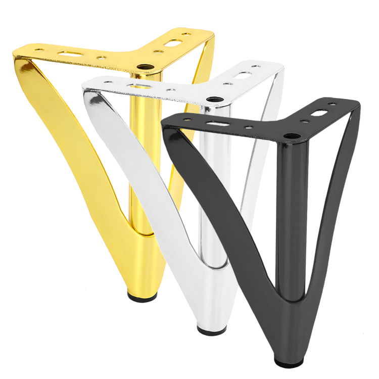 Заманауи дизайн металл жиһаз аяқтары Қара диван темір аяқтары сәндік алтын үстел аяқтары