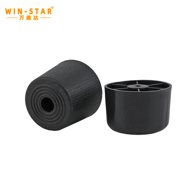 Accessoires de meubles en gros mat&eacute;riel pieds ronds en plastique pieds de canap&eacute; en plastique noir pieds de meubles pour chaise Table canap&eacute;