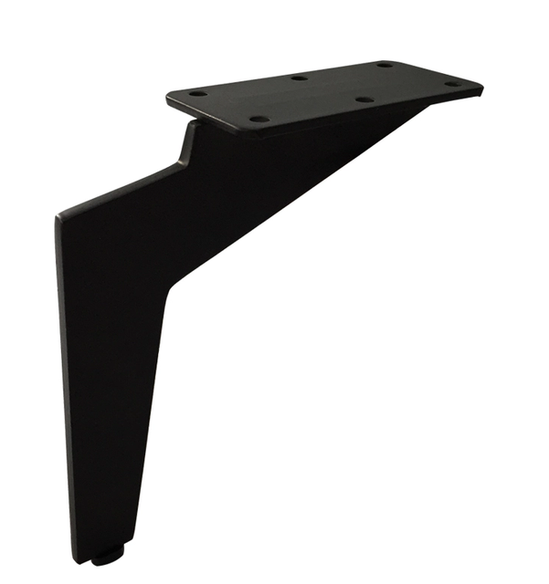 စက်ရုံမှထောက်ပံ့သောသတ္တု L Shape အနက်ရောင်အရောင် ပရိဘောဂ ကုတင်ကုလားထိုင်အတွက် ဆိုဖာခြေထောက်များ