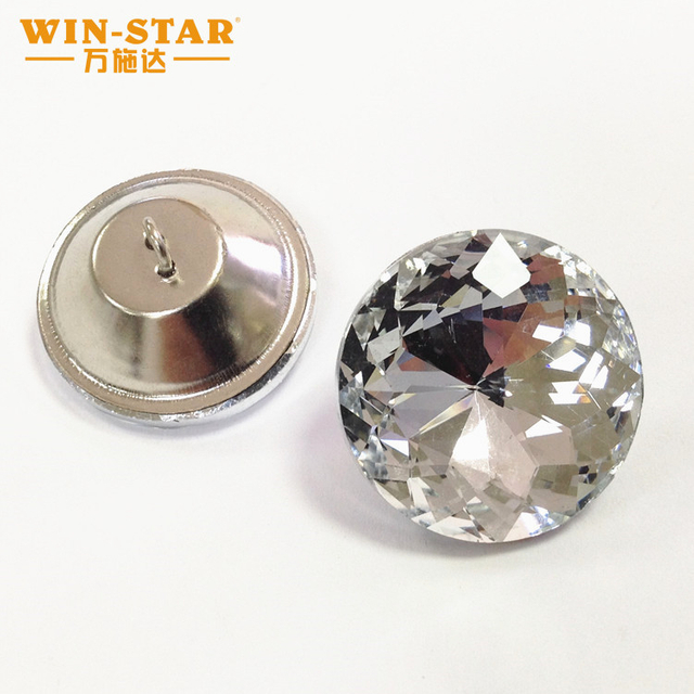 Krišt&aacute;ľov&eacute; gomb&iacute;ky Tlačidlo na čal&uacute;nenie pohovky z priehľadn&eacute;ho skla s okr&uacute;hlou stopkou