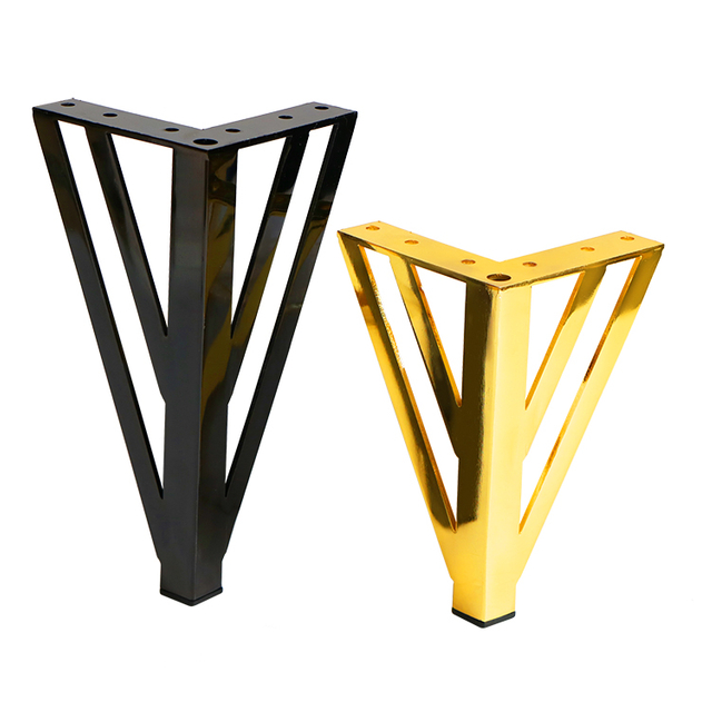 Stolik kawowy Tr&oacute;jkątne chromowane nogi Wymienna noga sofy Noga podporowa mebli do szafki