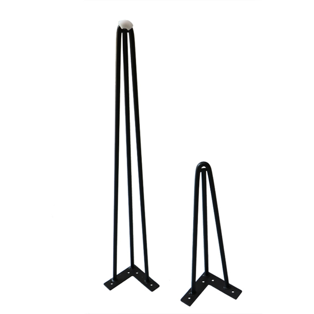 Aksesori Perabot 150mm Jepit Rambut Segitiga Hitam Kerusi Makan Kaki Katil Sofa