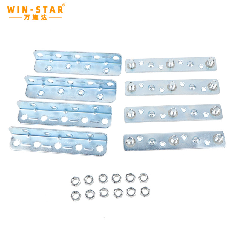 WINSTAR 155 mm kovinski konektor za pohištveno mizo, ki se prilega, beli cink, konektor za kavč 