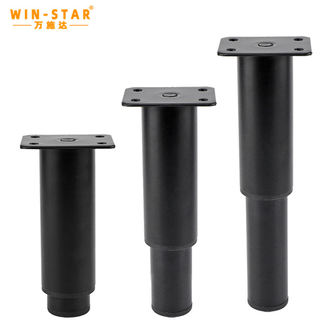 Nastaviteľn&yacute; n&aacute;bytkov&yacute; st&ocirc;l Kovov&eacute; čierne nohy 38MM trubkov&eacute; kreslo Kovov&eacute; nohy pohovky 