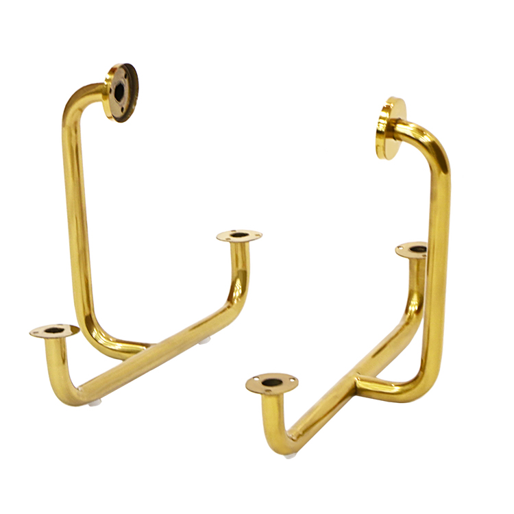 قطعات مبلمان تزئینی دسته مبل لوله طلایی فولادی ضد زنگ برای اتصالات