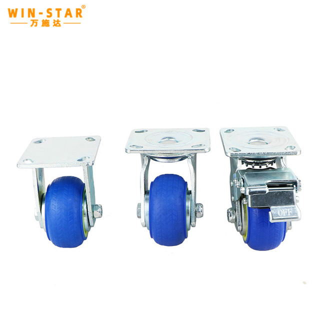  ລໍ້ Caster ໜັກ ພ້ອມເບກ 4/5/6/8 ນິ້ວ Loaded Casters 