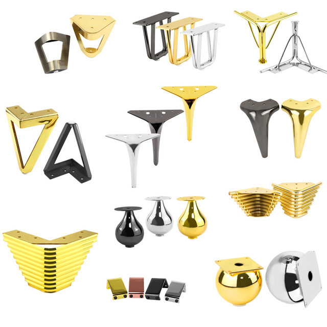 공장 직접 황금 소파 다리 철 가구 캐비닛 테이블 다리 멋진 가구 다리