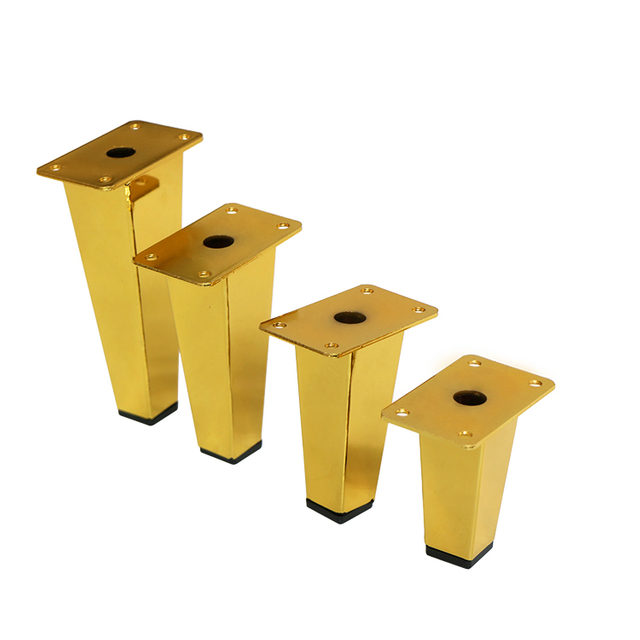 H&ouml;gkvalitativt fyrkantigt bordsben Guld Soffa M&ouml;bler Ben Metallsoffa Ben F&ouml;tter 