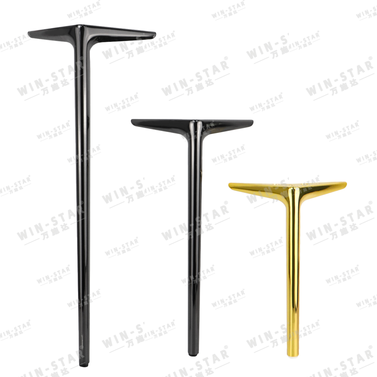 সহজ শৈলী আসবাবপত্র ফুট মেটাল কালো 450 মিমি সোফা চেয়ার টেবিলের জন্য পা