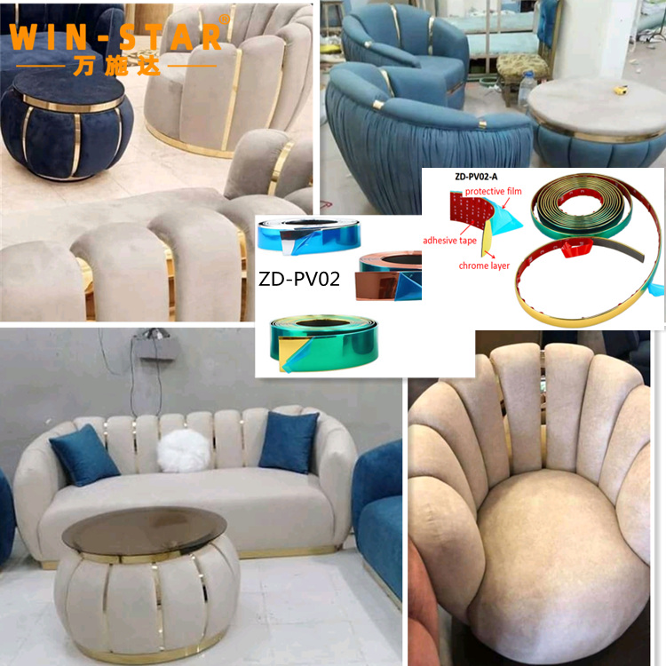 ການ​ຕິດ​ຕັ້ງ​ງ່າຍ​ໃນ​ເຮ​​ືອນ​ທີ່​ໃຊ້​ເວ​ລາ PVC ແຖບ​ຕົບ​ແຕ່ງ​ເຟີ​ນີ​ເຈີ PVC​